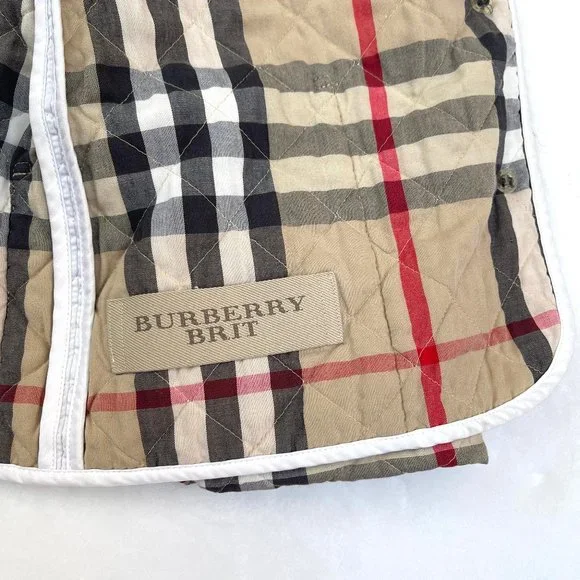 Auc BURBERRY LONDON white nova check quilted jacket S - Picture 11 of 14